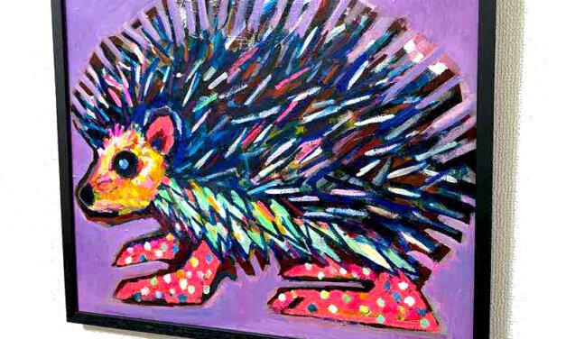 SOLD | hedgehog | 45x53cm | oil x wood panel | ginza art fair | GALLERY TAGBOAT 16.10.2024-21.10.2024 | #art