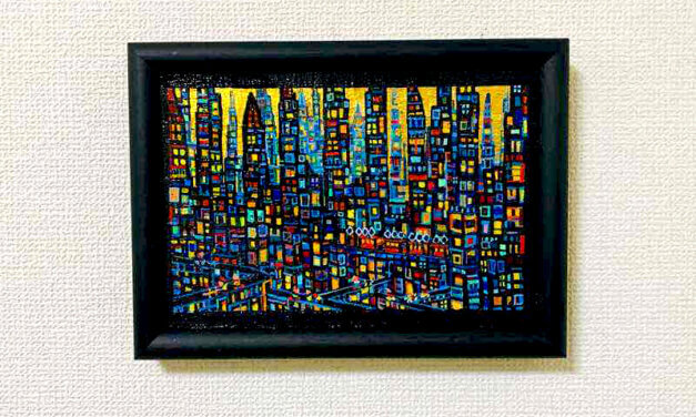 SOLD | Gold town | 15x22cm | oil x canvas | 2024 #art