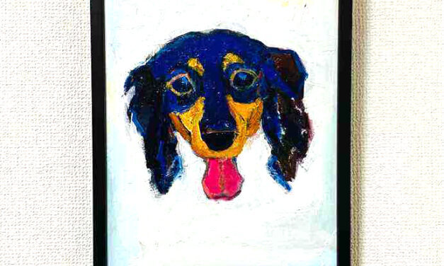 SOLD | 30x24cm | oil x paper | 2024 #dog