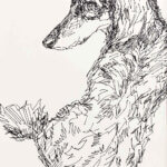 sold | 29x22cm | drawing x paper | 2024 #dog