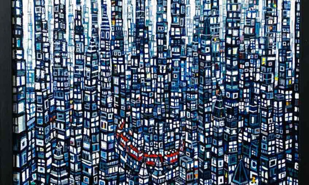 SOLD | city | 45x38cm | oil x wood panel | 2024 #tagboat