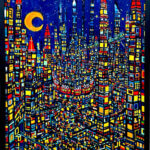 ON SALE | city | 53x45cm | oil x wood panel #artsticker