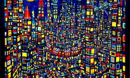 ON SALE | city | 53x45cm | oil x wood panel #artsticker