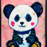 ON SALE | panda | 65x53cm | oil x wood panel | 2024 #tagboat