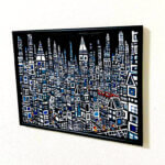 SOLD | city | black | 41x53cm | oil x wood panel | 2024 #tagboat