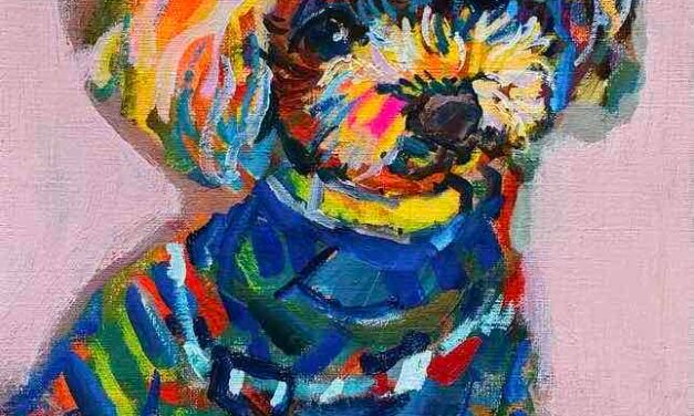 SOLD | 30x24cm | oil x paper | 2025 #dog