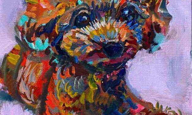 SOLD | 30x24cm | oil x paper | 2025 #dog