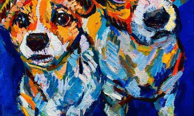 SOLD | 30x24cm | oil x paper | 2025 #dog