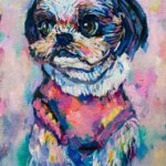 SOLD | 30x24cm | oil x paper | 2025 #dog