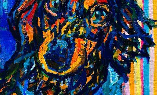 NEW | 30x24cm | oil x paper | 2025 #dog