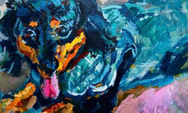 works | 24x30cm | oil x paper | 2025 #dog #cat
