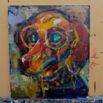 works | 53x45cm | oil x wood panel | #art