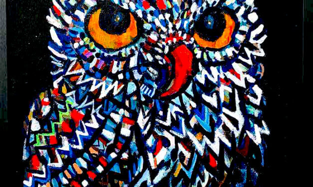 SOLD |long-eared owl | 53x45cm | oil x wood panel #tagboat