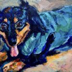 NEW | 24x30cm | oil x paper | 2025 #dog