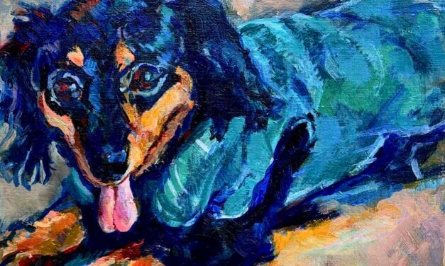 NEW | 24x30cm | oil x paper | 2025 #dog