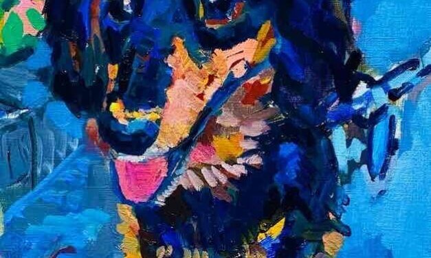 SOLD | 30x24cm | oil x paper | 2025 #dog