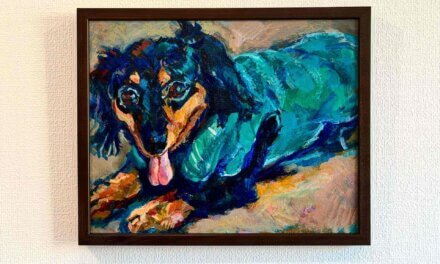 SOLD | 30x24cm | oil x paper | 2025 #dog