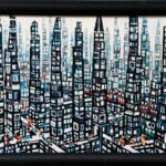 ON SALE | city | 15x22cm | oil x wood panel #landscape