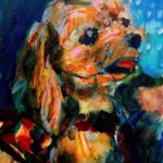 works | 24x30cm | oil x paper | 2025 #dog #cat