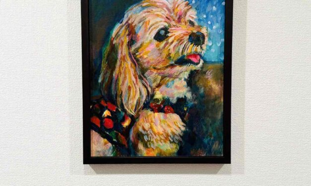 SOLD | 30x24cm | oil x paper | 2026 #dog