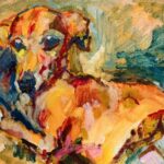 WORKS | 24x30cm | oil x paper #dog