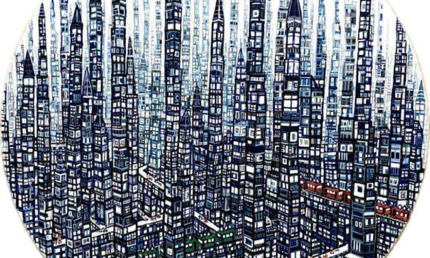 SOLD | city | 72x72cm | Exhibition | ALTER REALITY | 04.02.2025-28.02.2026 #tagboat #tokyo