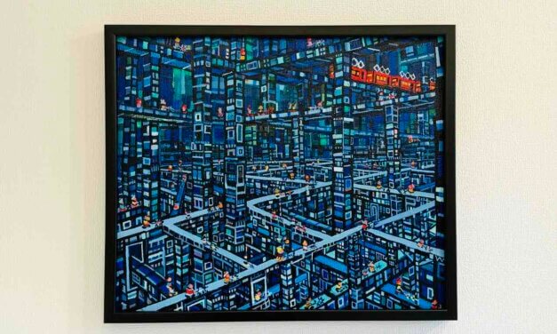 ON SALE | blue city | 38x45cm | oil x canvas board #tagboat