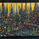ON SALE | gold town | 45x53cm | oil x wood  panel #tagboat