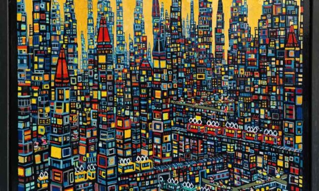 ON SALE | gold town | 45x53cm | oil x wood  panel #tagboat