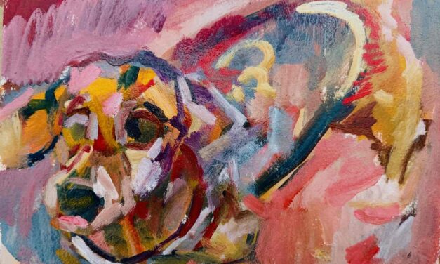 WORKS | 24x30cm | oil x paper #dog