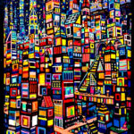 SOLD | NEON city | 65x53cm | oil x wood panel #tagboat