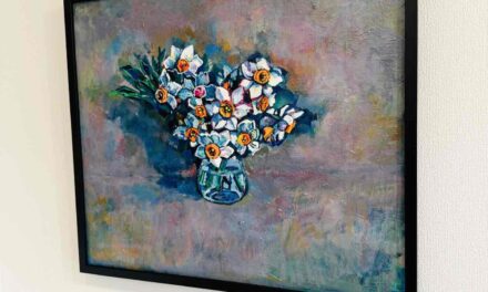 ON SALE | daffodil flower | 45x53cm | oil x canvas board #tagboat