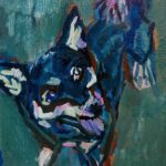 WORKS | 24x30cm | oil x paper #dog