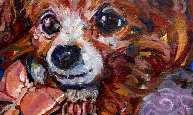 NEW | 24x30cm | oil x paper #doggy