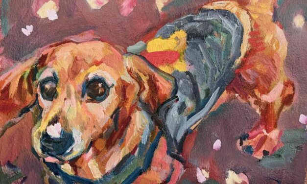 NEW | 24x30cm | oil x paper #doggy