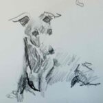 NEW | 15x15cm | drawing x paper #dog