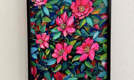 ON SALE | camellia | 45x38cm | oil x CANVAS BOARD #tagboat
