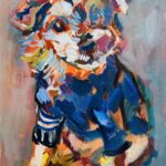 WORKS | 24x30cm | oil x paper #dog