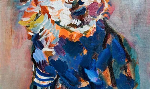 WORKS | 24x30cm | oil x paper #dog